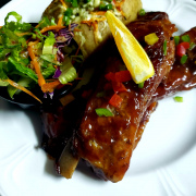 Sticky Tipsy Spareribs